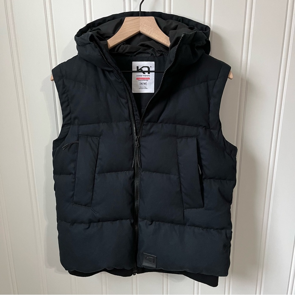 Kari Traa Black Puffer Vest with Hood